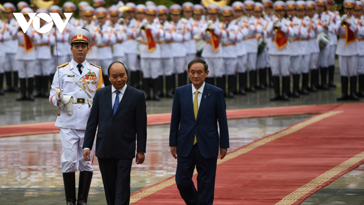 Official welcome ceremony for Japanese PM in Hanoi